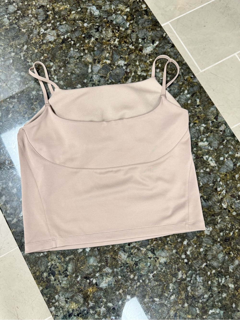 ALO Yoga Soft Blush Ribbed Yoke Cami